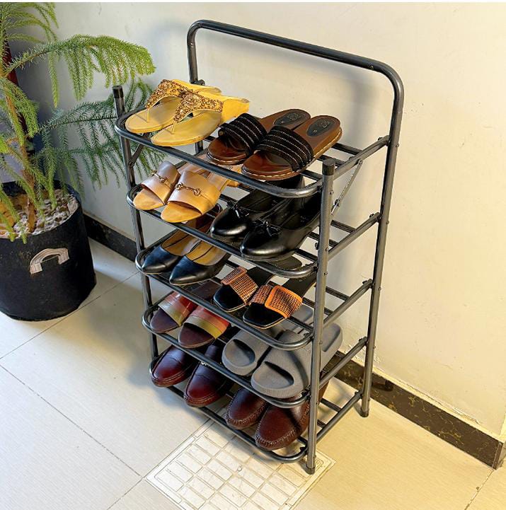 Shoe Rack Stand | Heavy-Duty Iron Shoe Organizer | - Image 2